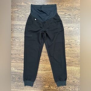 Figs Zamora Maternity Joggers Black Size XS Petite